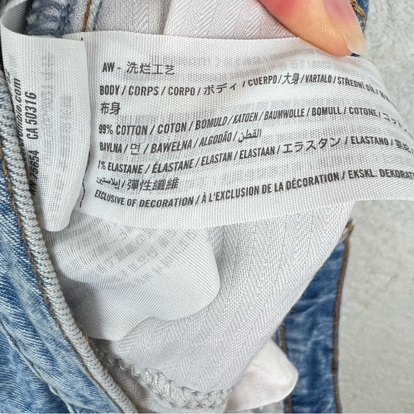 Abercrombie Curve Love Ultra High Rise 90s Straight Jean Sz 31 Short Blue AF - Picture 8 of 11